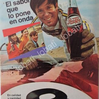 CARTEL ANTIGUO ORIGINAL DE MINI CARTEL PEPSI . MEXICO 68 /P53