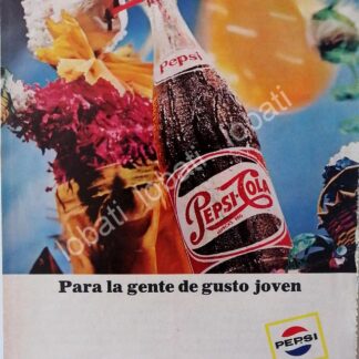 CARTEL ANTIGUO ORIGINAL DE MINI CARTEL PEPSI 1966 FIESTAS /L51