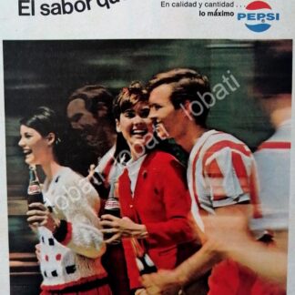 CARTEL ANTIGUO ORIGINAL DE MINI CARTEL PEPSI VERANO DE 1967