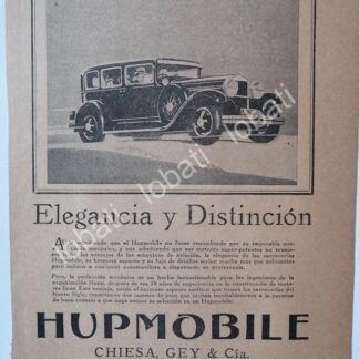 CARTEL ANTIGUO ORIGINAL DE AUTOS HUPMOBILE SEDAN /120