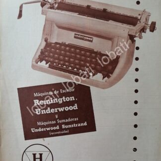 CARTEL ANTIGUO ORIGINAL DE MAQUINAS PARA OFICINA HALLARES S.A 1950s /24/RARO