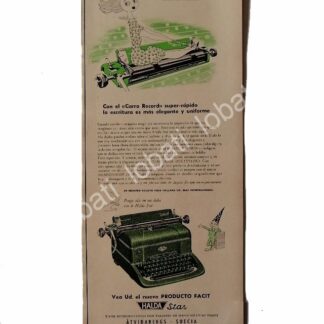 CARTEL ANTIGUO ORIGINAL DE MAQUINAS DE ESCRIBIR HALDA STAR 1950s /13