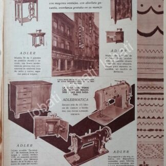 CARTEL ANTIGUO ORIGINAL DE CASA DIAZ DE MAQUINAS DE COSER 1956 /10