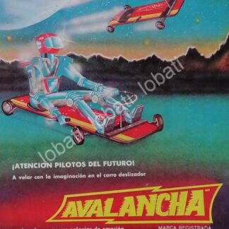 CARTEL ANTIGUO ORIGINAL DE CARRO DESLIZADOR AVALANCHA 1970s HIERROMEX S.A