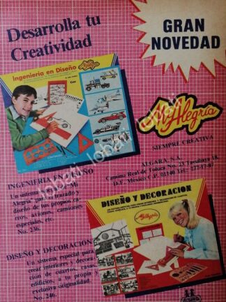 CARTEL ANTIGUO ORIGINAL DE JUGUETES MI ALEGRIA 1987