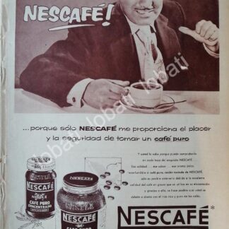 CARTEL ANTIGUO ORIGINAL DE CAFE NESCAFE 1956 /40