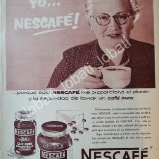 CARTEL ANTIGUO ORIGINAL DE CAFE NESCAFE 1956 /42