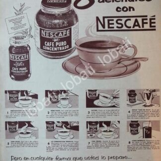 CARTEL ANTIGUO ORIGINAL DE CAFE NESCAFE 1956 /37