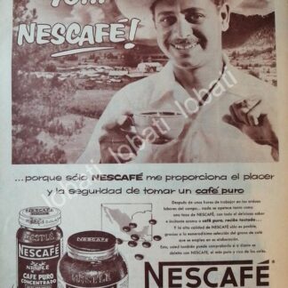 CARTEL ANTIGUO ORIGINAL DE CAFE NESCAFE 1956 /41