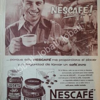 CARTEL ANTIGUO ORIGINAL DE CAFE NESCAFE 1956 /45