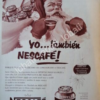 CARTEL ANTIGUO ORIGINAL DE SANTOCLOS Y CAFE NESCAFE 1958 /CF64 FEP