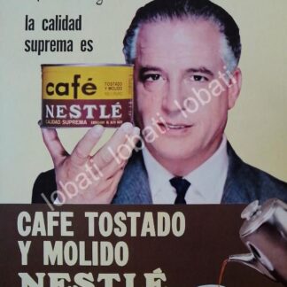 CARTEL ANTIGUO ORIGINAL DE CAFE NESTLE 1961 NESTLE