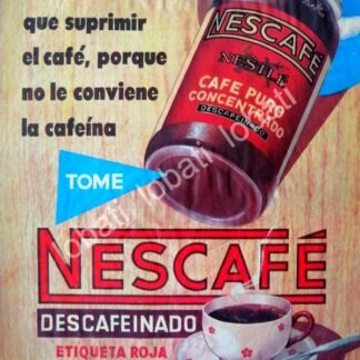 CARTEL ANTIGUO ORIGINAL DE CAFE NESCAFE 1955 (NESTLE) /48