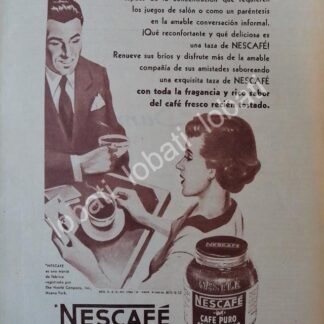 CARTEL ANTIGUO ORIGINAL DE CAFE NESCAFE 1952 /39