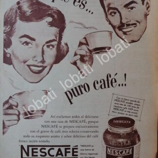 CARTEL ANTIGUO ORIGINAL DE CAFE NESCAFE 1955 (NESTLE) /49