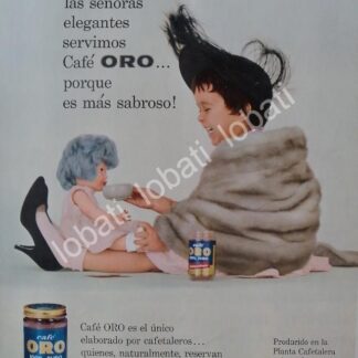 CARTEL ANTIGUO ORIGINAL DE CAFE ORO 1959 /34