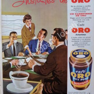 CARTEL ANTIGUO ORIGINAL DE CAFE ORO 1959 /33