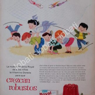 CARTEL ANTIGUO ORIGINAL DE GELATINA ROYAL 1953 /27