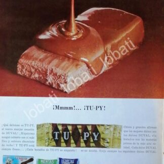 CARTEL ANTIGUO ORIGINAL DE FABRICA DE DULCES DUVAL 1965 /26 ( DUVALIN ) RARO