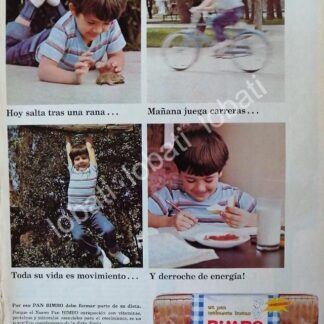 CARTEL ANTIGUO ORIGINAL DE PAN BIMBO 1965 /22