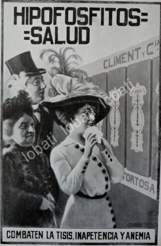 CARTEL ANTIGUO ORIGINAL DE TONICO HIPOFOSFITOS, 1913 PUBLICIDAD ARTISTICA /20