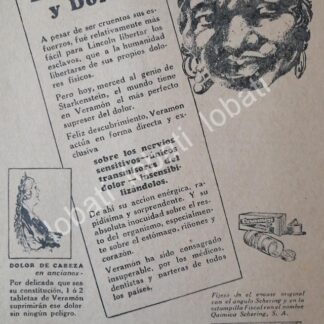 CARTEL ANTIGUO ORIGINAL DE MEDICINA VERAMON 1927 SCHERING /9