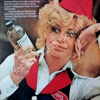 CARTEL ANTIGUO ORIGINAL DE ENJUAGE BUCAL LISTERINE 1971 /8
