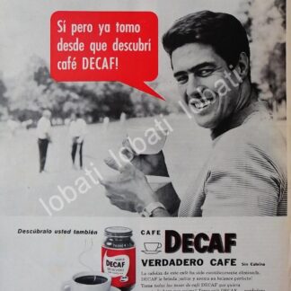 CARTEL ANTIGUO ORIGINAL DE CAFE DECAF 1967 (NESCAFE) /17