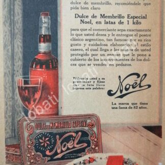 CARTEL ANTIGUO ORIGINAL DE CHOCOLATES NOEL 1928 /11 ARGENTINA-MEXICO