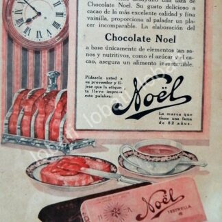 CARTEL ANTIGUO ORIGINAL DE CHOCOLATES NOEL 1928 /9 ARGENTINA-MEXICO