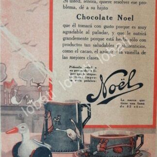 CARTEL ANTIGUO ORIGINAL DE CHOCOLATES NOEL 1927 /7 ARGENTINA-MEXICO