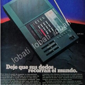CARTEL ANTIGUO ORIGINAL DE RADIOS SONY ICF-2001 1980 /174