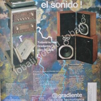 CARTEL ANTIGUO ORIGINAL DE EQUIPOS DE AUDIO GRADIENTE 1970s /167