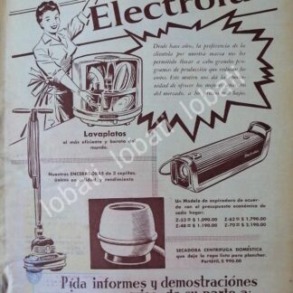 CARTEL ANTIGUO ORIGINAL DE ELECTRODOMESTICOS ELETROLUX 1962 /166