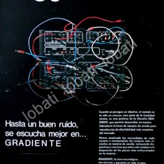 CARTEL ANTIGUO ORIGINAL DE EQUIPOS DE AUDIO GRADIENTE 1970s /165