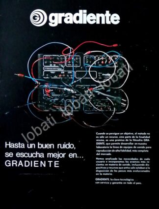 CARTEL ANTIGUO ORIGINAL DE EQUIPOS DE AUDIO GRADIENTE 1970s /165