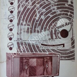 CARTEL ANTIGUO ORIGINAL DE RADIO CONSOLA PUNTO AZUL (BLAUPUNHT) 1959 /137