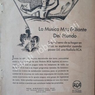 CARTEL ANTIGUO ORIGINAL DE RADIOS RADIOLA RCA 1920s /132