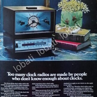CARTEL ANTIGUO ORIGINAL DE RADIO DESPERTADOR WESTCLOX 1970 / 124