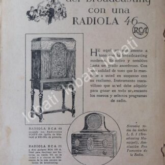 CARTEL ANTIGUO ORIGINAL DE RADIOS RADIOLA RCA - GENERAL ELECTRIC 1926 / 118