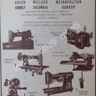 CARTEL ANTIGUO ORIGINAL DE CASA DIAZ DE MAQUINAS DE COSER 1953 /105
