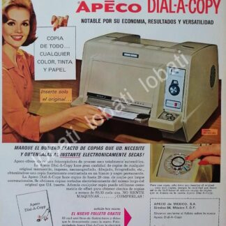 CARTEL ANTIGUO ORIGINAL DE COPIADORA APECO 1965 /94 RARO