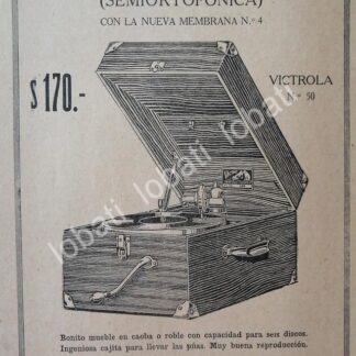 CARTEL ANTIGUO ORIGINAL DE GRAMOFONO VICTROLA No. 50 1927 /79