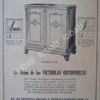CARTEL ANTIGUO ORIGINAL DE VICTROLAS VICTOR ORTOFONICA 1926, ARGENTINA /57