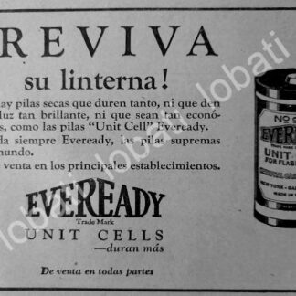 CARTEL ANTIGUO ORIGINAL DE MINI CARTEL BATERIAS EVERADY 1926 /204