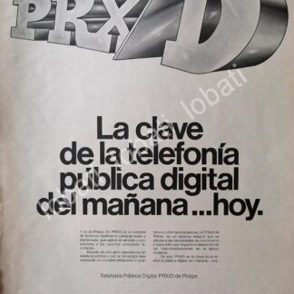 CARTEL ANTIGUO ORIGINAL DE EQUIPO DE SONIDO PHILIPS PRX-D 1985 /201