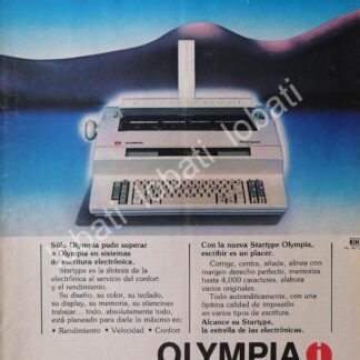 CARTEL ANTIGUO ORIGINAL DE MAQUINAS DE ESCRIBIR OLYMPIA 1985 /200