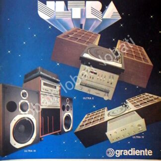 CARTEL ANTIGUO ORIGINAL DE EQUIPOS DE SONIDO MODULARES GRADIENTE. 1981 /198