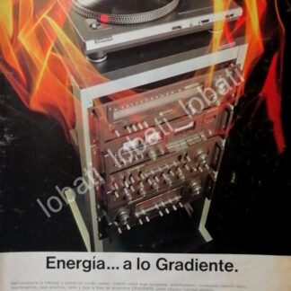 CARTEL ANTIGUO ORIGINAL DE EQUIPOS DE SONIDO GRADIENTE SYSTEM ONE. 1981 /197
