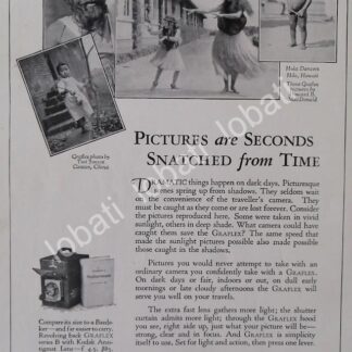 CARTEL ANTIGUO ORIGINAL DE CAMARAS GRAFLEX SERIE "B" 1920s /11 MUY RARO